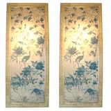 Antique Pair of Chinese wall paper panels